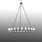 Meyda Lighting Loxley 72" 24-Light Timeless Bronze Chandelier With Frosted White Shade Glass