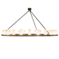 Meyda Lighting Loxley 72" 24-Light Wrought Iron Chandelier With Frosted Clear Shade Glass