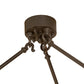 Meyda Lighting Loxley 72" 24-Light Wrought Iron Chandelier With Frosted Clear Shade Glass