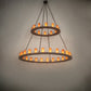 Meyda Lighting Loxley 72" 36-Light 2-Tier Baroque Chandelier With Ambra Siena Idalight Shade