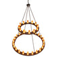 Meyda Lighting Loxley 72" 36-Light 2-Tier Baroque Chandelier With Ambra Siena Idalight Shade