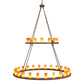 Meyda Lighting Loxley 72" 36-Light 2-Tier Baroque Chandelier With Ambra Siena Idalight Shade