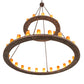 Meyda Lighting Loxley 72" 36-Light 2-Tier Baroque Chandelier With Ambra Siena Idalight Shade