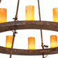 Meyda Lighting Loxley 72" 36-Light 2-Tier Baroque Chandelier With Ambra Siena Idalight Shade