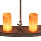 Meyda Lighting Loxley 72" 36-Light 2-Tier Baroque Chandelier With Ambra Siena Idalight Shade