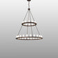Meyda Lighting Loxley 72" 36-Light 2-Tier Mahogany Bronze Chandelier With Clear Frosted Shade Glass