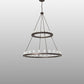 Meyda Lighting Loxley 72" 36-Light 2-Tier Mahogany Bronze Chandelier With Clear Frosted Shade Glass