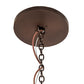 Meyda Lighting Loxley 72" 36-Light 2-Tier Mahogany Bronze Chandelier With Frosted Amber Shade Glass
