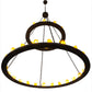Meyda Lighting Loxley 72" 36-Light 2-Tier Timeless Bronze Chandelier With Amber Faux Candlelight