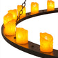 Meyda Lighting Loxley 72" 36-Light 2-Tier Timeless Bronze Chandelier With Amber Faux Candlelight