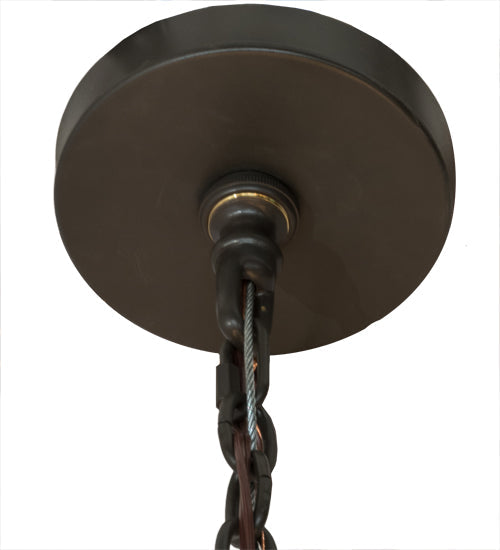 Meyda Lighting Loxley 72" 36-Light 2-Tier Timeless Bronze Chandelier With Amber Faux Candlelight