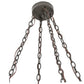 Meyda Lighting Loxley 72" 36-Light 2-Tier Timeless Bronze Chandelier With Amber Shade Glass