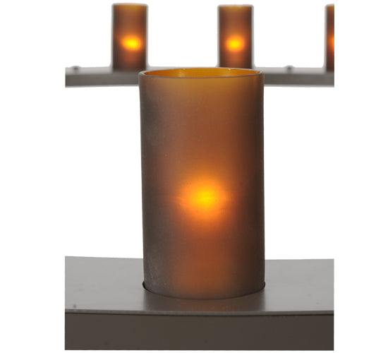Meyda Lighting Loxley 72" 36-Light 2-Tier Timeless Bronze Chandelier With Amber Shade Glass