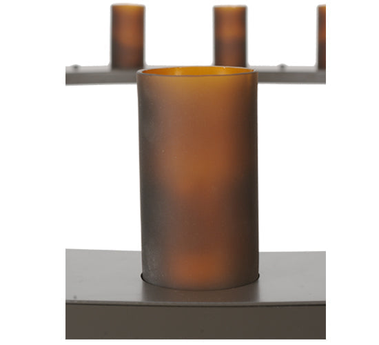 Meyda Lighting Loxley 72" 36-Light 2-Tier Timeless Bronze Chandelier With Amber Shade Glass