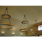 Meyda Lighting Loxley 72" 36-Light 2-Tier Timeless Bronze Chandelier With Amber Shade Glass