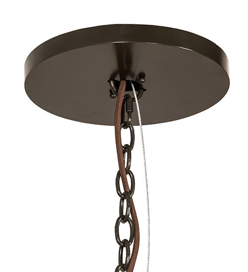 Meyda Lighting Loxley 72" 36-Light 2-Tier Timeless Bronze Chandelier With Amber Tawnyrock Idalight Shade