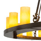 Meyda Lighting Loxley 72" 36-Light 2-Tier Timeless Bronze Chandelier With Amber Tawnyrock Idalight Shade