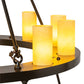 Meyda Lighting Loxley 72" 36-Light 2-Tier Timeless Bronze Chandelier With Amber Tawnyrock Idalight Shade