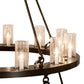 Meyda Lighting Loxley 72" 36-Light 2-Tier Timeless Bronze Chandelier With Clear Seeded Shade Glass