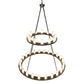 Meyda Lighting Loxley 72" 36-Light 2-Tier Timeless Bronze Chandelier With Frosted Clear Shade Glass