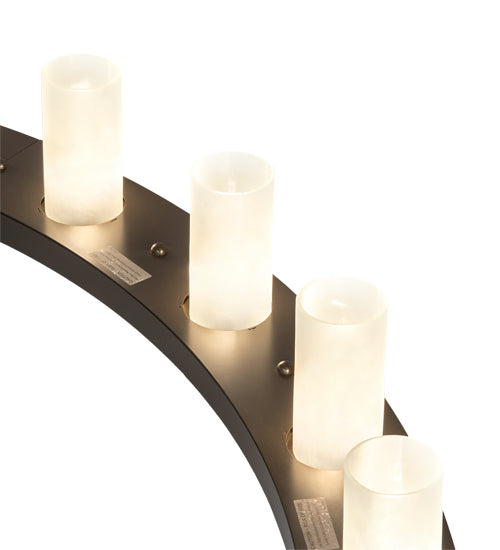 Meyda Lighting Loxley 72" 36-Light 2-Tier Timeless Bronze Chandelier With Frosted Clear Shade Glass