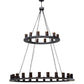 Meyda Lighting Loxley 72" 36-Light Mahogany Bronze Chandelier With Amber Shade Glass