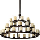 Meyda Lighting Loxley 72" 39-Light 3-Tier Mahogany Bronze Chandelier With Beige Sahara Taupe Idalight Shade Glass