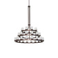Meyda Lighting Loxley 72" 39-Light 3-Tier Mahogany Bronze Chandelier With Frosted Clear Shade Glass