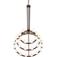 Meyda Lighting Loxley 72" 39-Light 3-Tier Mahogany Bronze Chandelier With Frosted Clear Shade Glass