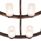 Meyda Lighting Loxley 72" 39-Light 3-Tier Mahogany Bronze Chandelier With Frosted Clear Shade Glass