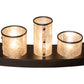 Meyda Lighting Loxley 72" 63-Light 3-Tier Mahogany Bronze Shelburne Chandelier With Silver Mica Shade Glass