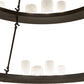 Meyda Lighting Loxley 72" 63-Light 3-Tier Oil Rubbed Bronze Shelburne Chandelier With Clear Frosted Acrylic Shade