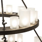 Meyda Lighting Loxley 72" 63-Light 3-Tier Oil Rubbed Bronze Shelburne Chandelier With Clear Frosted Acrylic Shade