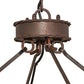 Meyda Lighting Loxley 72" Rusty Nail Escabroso Chandelier With Ambra Siena Idalight Shade