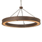 Meyda Lighting Loxley 72" Rusty Nail Escabroso Chandelier With Ambra Siena Idalight Shade