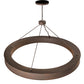 Meyda Lighting Loxley 72" Rusty Nail Escabroso Chandelier With Ambra Siena Idalight Shade