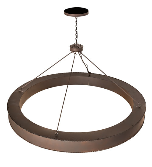 Meyda Lighting Loxley 72" Rusty Nail Escabroso Chandelier With Ambra Siena Idalight Shade