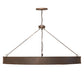 Meyda Lighting Loxley 72" Rusty Nail Escabroso Chandelier With Ambra Siena Idalight Shade