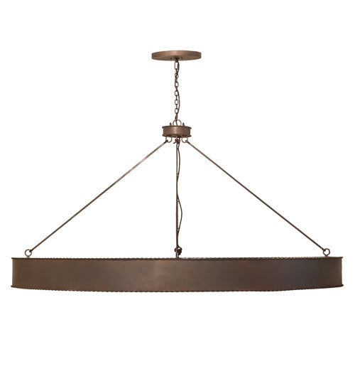 Meyda Lighting Loxley 72" Rusty Nail Escabroso Chandelier With Ambra Siena Idalight Shade