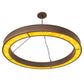Meyda Lighting Loxley 72" Rusty Nail Escabroso Chandelier With Ambra Siena Idalight Shade
