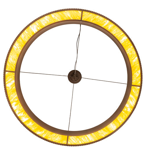 Meyda Lighting Loxley 72" Rusty Nail Escabroso Chandelier With Ambra Siena Idalight Shade