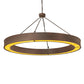 Meyda Lighting Loxley 72" Rusty Nail Escabroso Chandelier With Ambra Siena Idalight Shade