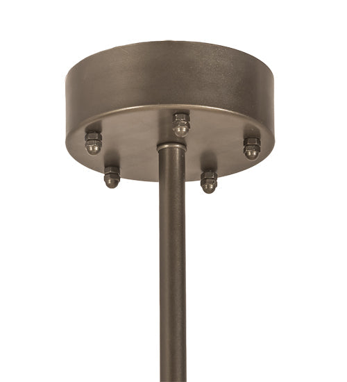 Meyda Lighting Loxley 76" 10-Light Bronze Needham Chandelier With White Statuario Idalight Shade