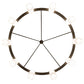 Meyda Lighting Loxley 76" 10-Light Bronze Needham Chandelier With White Statuario Idalight Shade