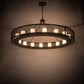Meyda Lighting Loxley 78" 16-Light Timeless Bronze Golpe Chandelier With White Statuario Idalight Shade Glass
