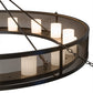 Meyda Lighting Loxley 78" 16-Light Timeless Bronze Golpe Chandelier With White Statuario Idalight Shade Glass