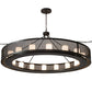 Meyda Lighting Loxley 78" 16-Light Timeless Bronze Golpe Chandelier With White Statuario Idalight Shade Glass