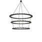 Meyda Lighting Loxley 80" 76-Light 3-Tier Textured Black Chandelier