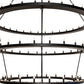 Meyda Lighting Loxley 80" 76-Light 3-Tier Textured Black Chandelier
