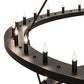 Meyda Lighting Loxley 80" 76-Light 3-Tier Textured Black Chandelier